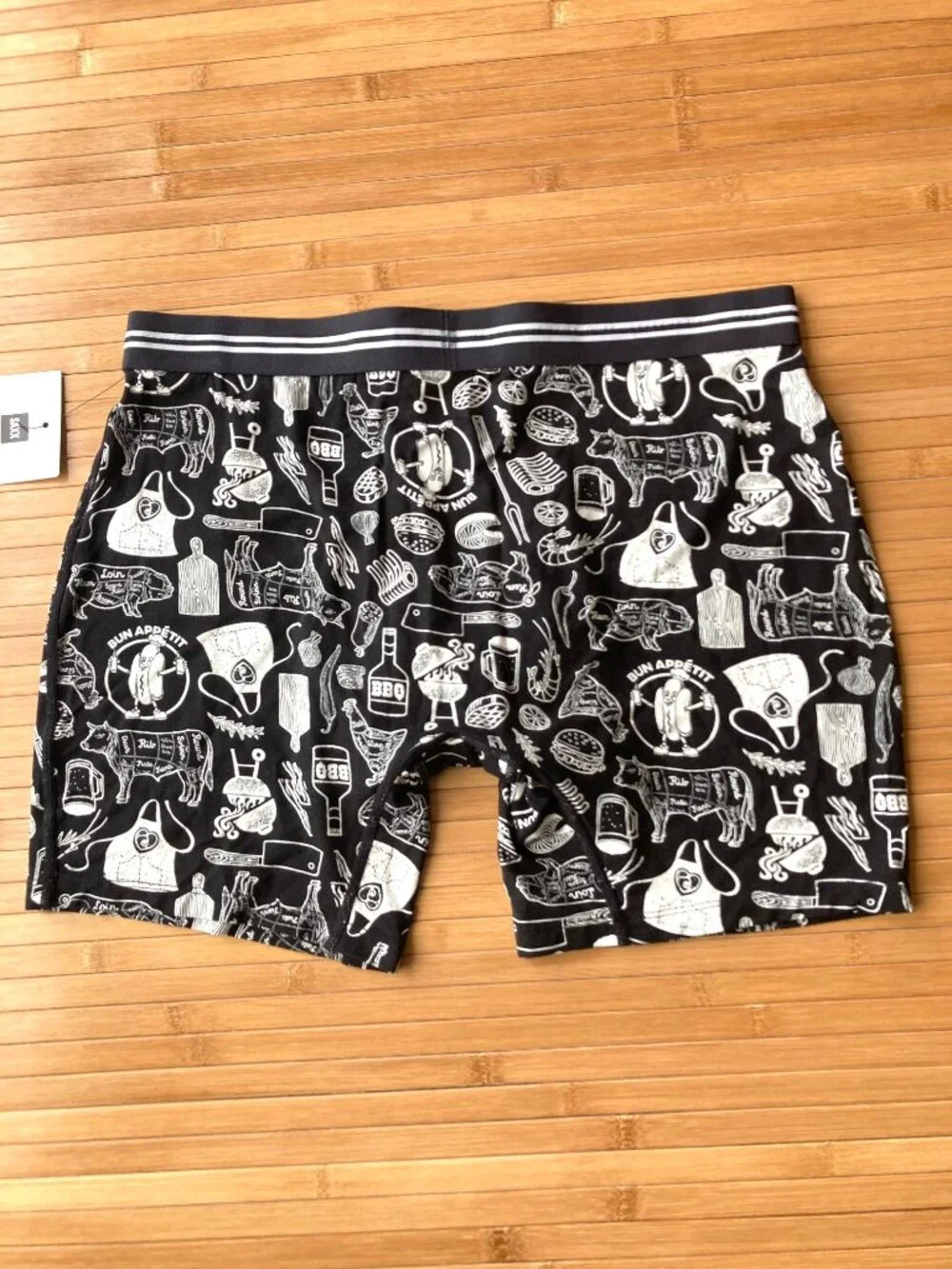 SAXX Vibe Xtra Soft Comfort Boxer Brief Mens Large L Bun Appetit Black NWT